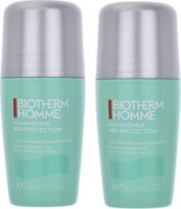 Biotherm Súprava guličkových dezodorantov Aquapower (48H Protector) 2 x 75 ml