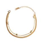 Emily Westwood Dvojitý pozlátený náramok z ocele Elysian EWB250173G