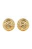 Marc Malone Výrazné pozlátené náušnice Camellia Gold Earrings MCE250210G