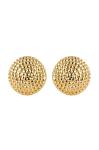 Marc Malone Výrazné pozlátené náušnice Camellia Gold Earrings MCE250210G