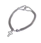 Marc Malone Pánsky oceľový náramok s krížikom MCGB5005S