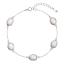 Evolution Group Pôvabný strieborný náramok so syntetickými opálmi 13030.1 white