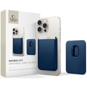 Peňaženka na karty Magsafe Tech-Protect, magnetická - tmavo-modrá