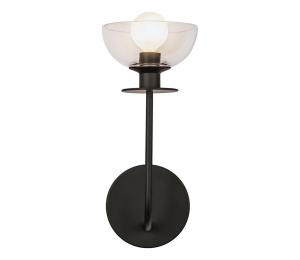 Elstead Alora Mood ALM-SYLVIA-1WB-BK-CL - Nástenná lampa SYLVIA 1xE14/40W/230V čierna