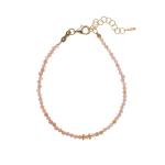 Alisia Pozlátený náramok s korálkami ružového opálu AL1631-Oro-OpaleRosa