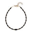 Alisia Pozlátený náramok s čiernym achátom AL4277-Oro