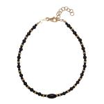 Alisia Pozlátený náramok s čiernym achátom AL4277-Oro