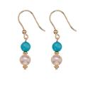 Alisia Visiace pozlátené náušnice s perleťou a tyrkysom AL5081.01.000