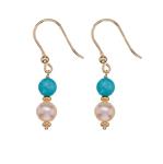 Alisia Visiace pozlátené náušnice s perleťou a tyrkysom AL5081.01.000
