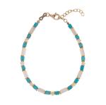 Alisia Elegantný pozlátený náramok s tyrkysom a perleťou AL4996.01.000