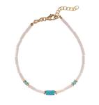 Alisia Pôvabný pozlátený náramok s tyrkysom a perleťou AL4995.01.000