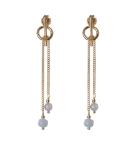 Alisia Pozlátené visiace náušnice s morganitom AL3123.01.073