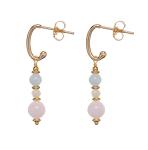 Alisia Pozlátené náušnice korálky morganitu AL3770.01.000