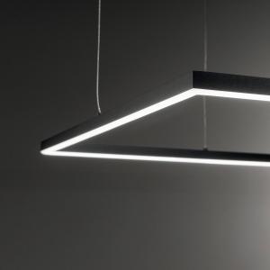 Ideal Lux LED závesné svietidlo Oracle Slim 50 x 50 cm čierne 3 000 K