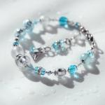 Lampglas Nádherný náramok Ice Ice Baby s rýdzim striebrom v perlách Lampglas BER5