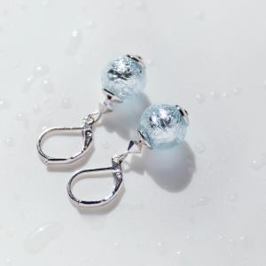 Lampglas Pôvabné náušnice Ice Ice Baby s rýdzim striebrom v perlách Lampglas EER5/2/CHI