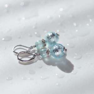 Lampglas Pôvabné náušnice Ice Ice Baby s rýdzim striebrom v perlách Lampglas EER5/1/CHI