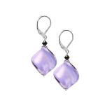 Lampglas Pôvabné náušnice Hidden Passion s fialovou perlou Lampglas ECH3/CHI