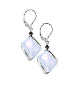 Lampglas Jemné náušnice Hidden Passion s bielou perlou Lampglas ECH2/CHI