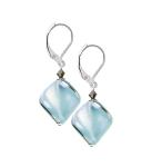 Lampglas Krásne náušnice Hidden Passion so svetlo modrou perlou Lampglas ECH4/CHI