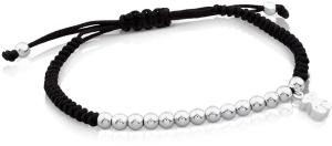 Tous Módny čierny šnúrkový náramok s medvedíkom Hiper Micro 1000139400