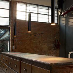 Ideal Lux LED závesné svietidlo Look, Ø 6 cm, čierne, kovové