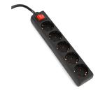 Predlžovací kábel s vypínačom 5Z Typ F 5m SCHUKO čierny