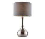 Endon Endon 61192 - Stmievačka stolná lampa PICCADILLY 1xE14/40W/230V matný chróm/šedá