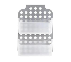 UTC Dvojposchodová závesná polica do sprchy 12x35,5 cm sivá/biela