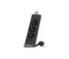 Rozbočovací zásuvka s vyp. LINEA PRO 3x230V + 3xUSB-A + 1xUSB-C SCHUKO 3 m černá