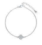 MOISS Nadčasový strieborný náramok Štvorlístok so zirkónmi B0000565