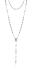 MOISS Dlhý strieborný náhrdelník Ruženec N0000703