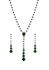 Troli Elegantná sada dámskych šperkov so zelenými kryštálmi (náhrdelník, náušnice)