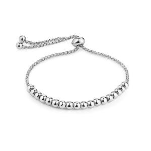 Troli Nastaviteľný guličkový náramok v striebornej farbe