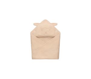 Lionelo Lionelo - Detská osuška s kapucňou MUSLIN HOODED TOWEL Béžový cappuccino