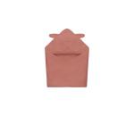 Lionelo Lionelo - Detská osuška s kapucňou MUSLIN HOODED TOWEL Červená koralová
