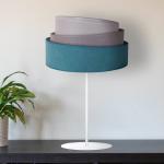 Stolová lampa Pastell Trio tyrkysová/sivá/svetlo sivá H50cm