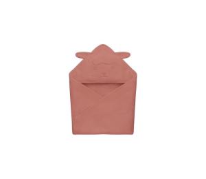 Lionelo Lionelo - Detská mušelínová osuška s kapucňou Red Coral