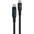 Mobilnet 2xTypeC 100W 1M LED Black