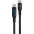 Mobilnet 2xTypeC 100W 1M LED Black