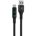 Mobilnet TypeC A QC 1M LED Black