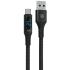 Mobilnet TypeC A QC 1M LED Black