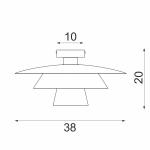 Stropné svietidlo Plato, horčicovožlté, kov, Ø 38 cm, E27
