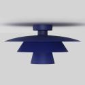 Stropné svietidlo Plato, tmavomodré, kov, Ø 38 cm, E27