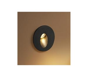 Brilagi Brilagi - LED vonkajšie zapustené svietidlo STAIRDOT LED/2W/230V čierne IP65 okrúhle