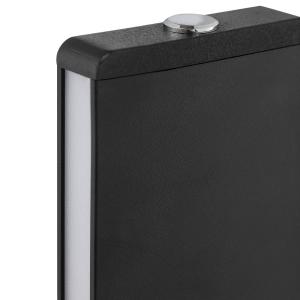 Stolová LED lampa Arcus, čierna/hnedá, výška 56 cm, kov/drevo