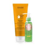 BABÉ Slnko mlieko na opaľovanie + aloe vera gél set