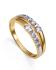 Viceroy Pozlátený dvojitý prsteň s kubickými zirkónmi 9136A 57 mm