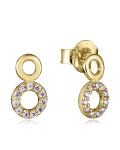 Viceroy Nežné pozlátené náušnice krúžky so zirkónmi 9135E100-30