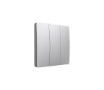 Greenlux Kinetický bezdrôtový trojpólový vypínač IP67 strieborný